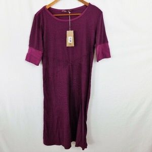 New PrAna Gina Striped Boysenberry Dress X-Large